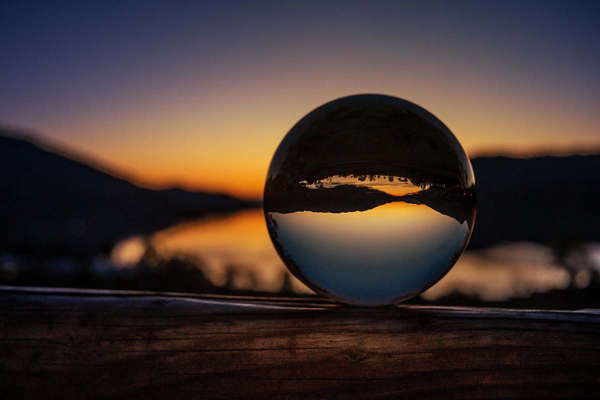Lensball Sonnenuntergang